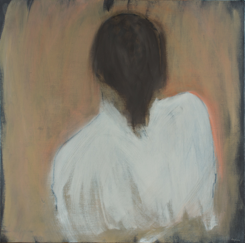 la petite chemise blanche, huile sur toile